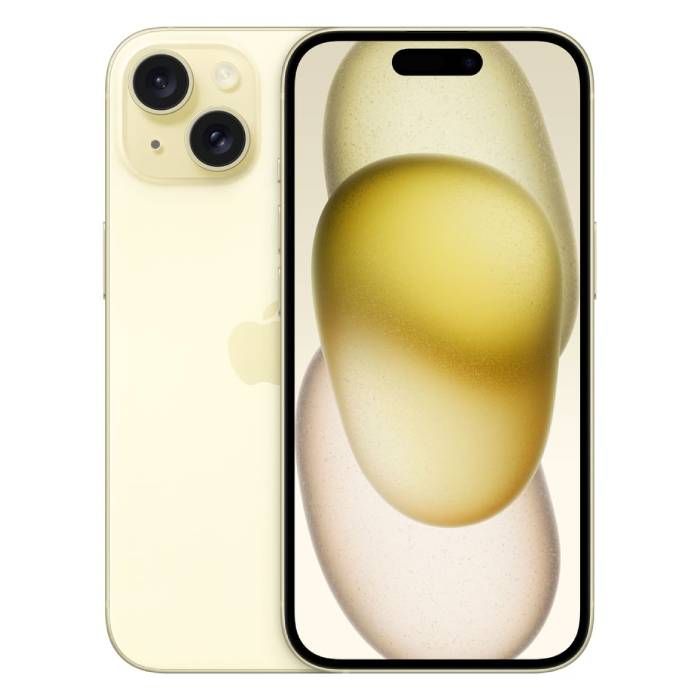 Apple iPhone 15 128 GB Geel, voorbeeldfoto 1